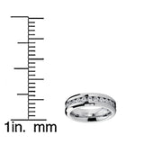 Women's Eternity Titanium Ring 2.4 Carats Cubic Zirconia Wedding CZ 6MM Sizes 4-9