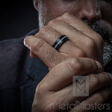 1.5 Ct. Black Titanium Men's Eternity Wedding Band Ring Cubic Zirconia CZ Comfort-Fit 8mm
