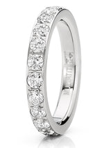 Women's 3MM Ladies Titanium Eternity Engagement Band Wedding Ring Pave Set Cubic Zirconia Sz 4-9