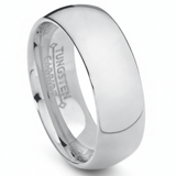 7MM Classic Dome Men's Tungsten Carbide Wedding Band sizes 5 to 15