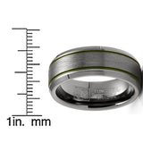 Mens Gunmetal Tungsten Law Enforcement Police Military Army Ring Wedding Band 8MM